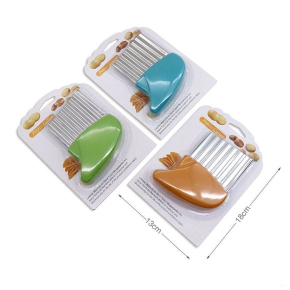 Crinkle cutter for any Vegetable potato chip cutter Stainless Steel Slicer frenc - Picture 3 of 7